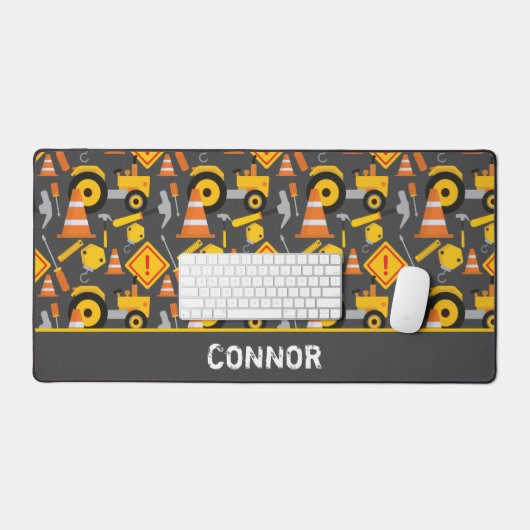 Bouw Vrachtwagen wegenwerken Bureaumat (Keyboard & Muis)