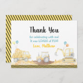 Bouw vrachtwagenladingen vun . bedankkaart (Voorkant / Achterkant)