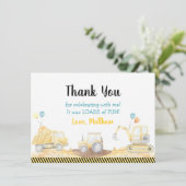 Bouw vrachtwagenladingen vun . bedankkaart (Staand voorkant)