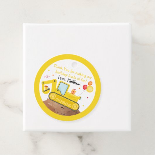 Bouw vrachtwagenladingen vun Birthday Dank u Bedankjes Labels (In situ)