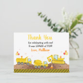 Bouw vrachtwagenladingen vun Birthday Dank u Bedankkaart (Staand voorkant)