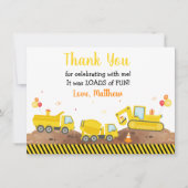 Bouw vrachtwagenladingen vun Birthday Dank u Bedankkaart (Voorkant)