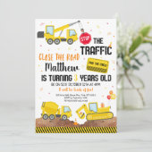 Bouw vrachtwagenpomp - vrachtwagen - Birthday Kaart (Staand voorkant)