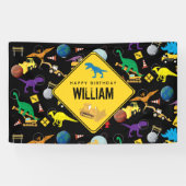 Bouw vrachtwagens dinosauriërs in de ruimte van Bi Spandoek (Horizontaal)