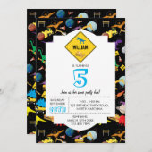 Bouw vrachtwagens Dinosauriërs Kaart (Voorkant / Achterkant)