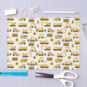 Bouw Vrachtwagens en Tekens Patroon Wit Tissuepapier (Craft)