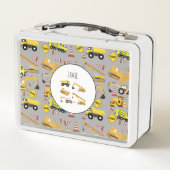 Bouw vrachtwagens Patroon Kinder gepersonaliseerd (Achterkant)