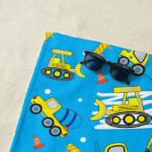 Bouw Vrachtwagens strand Strandlaken (In situ)