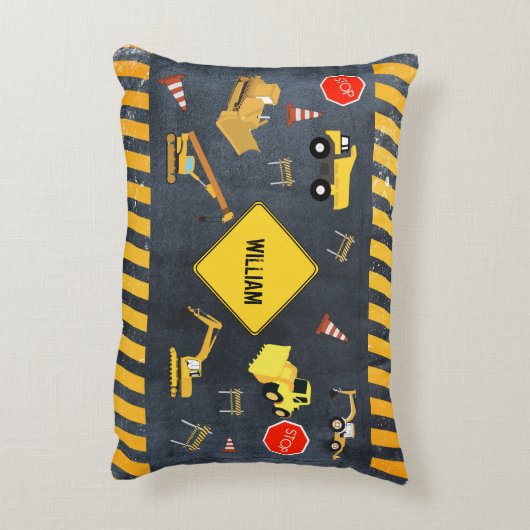 Bouw vrachtwagens Zware machinekamer Accent Kussen (Achterkant (Verticaal))