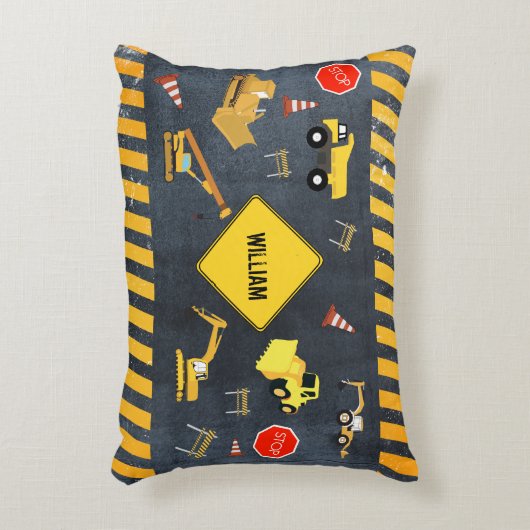 Bouw vrachtwagens Zware machinekamer Accent Kussen (Voorkant(Verticaal))