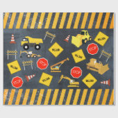 Bouw vrachtwagens Zware machinekamer Cadeaupapier (Vlak)