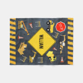 Bouw vrachtwagens Zware machinekamer Fleece Deken (Voorkant (Horizontaal))