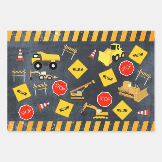 Bouw vrachtwagens Zware machinekamer Inpakpapier Vel (Voorkant 2)