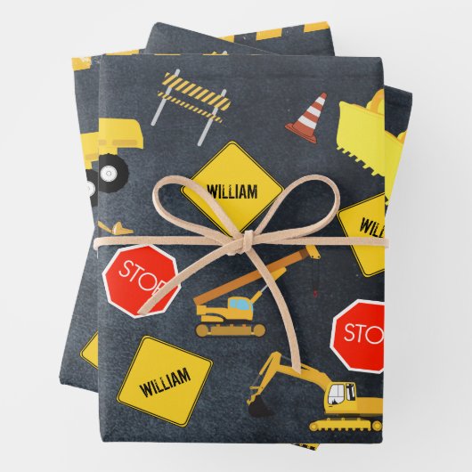 Bouw vrachtwagens Zware machinekamer Inpakpapier Vel (In situ)