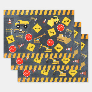 Bouw vrachtwagens Zware machinekamer Inpakpapier Vel