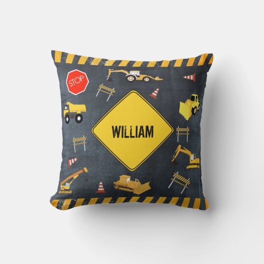 Bouw vrachtwagens Zware machinekamer Kussen (Voorkant)