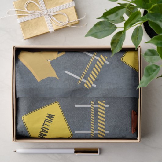 Bouw vrachtwagens Zware machinekamer Tissuepapier (Geschenk)