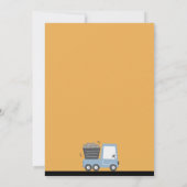 Bouw vrachtwagenthema Birthday Party Kaart (Achterkant)