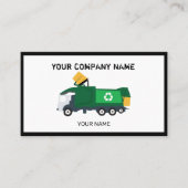 Bouw vuilniswagen visitekaartje (Voorkant)