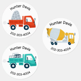 Bouw Waterdichte Cirkel Sticker Naam Labels