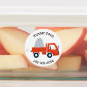 Bouw Waterdichte Cirkel Sticker Naam Labels (Aangebracht)