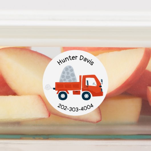 Bouw Waterdichte Cirkel Sticker Naam Labels (Aangebracht)