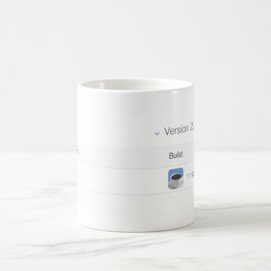 Bouw. Wordt verwerkt. Wacht. Zijkant aanzicht Koffiemok (Center)