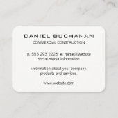 Bouw / Zaag en Hout Visitekaartje (Achterkant)