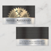 Bouw | Zaag  | Metalen Grill Hammen Pictogram Visitekaartje (Voorkant / Achterkant)