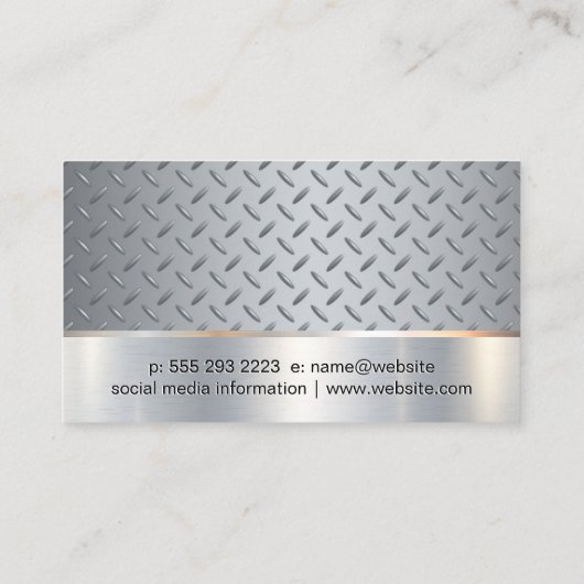 Bouw | Zauw | Metaalgrip Visitekaartje (Achterkant)