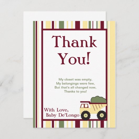 Bouw Zone Flat Dank u kaart (Voorkant / Achterkant)