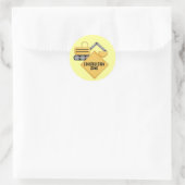 Bouw Zone Tshirts en geschenken Ronde Sticker (Tas)