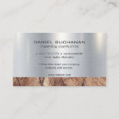 Bouw | Zout en hout | Metalen achtergrond Visitekaartje (Achterkant)