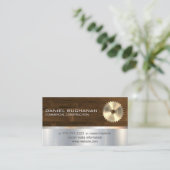 Bouw | Zout en hout | Metalen achtergrond Visitekaartje (Staand voorkant)