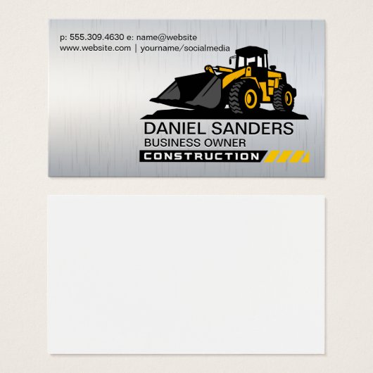 Bouw Zware machines | projectontwikkelaar Visitekaartje (Voorkant /achterkant)