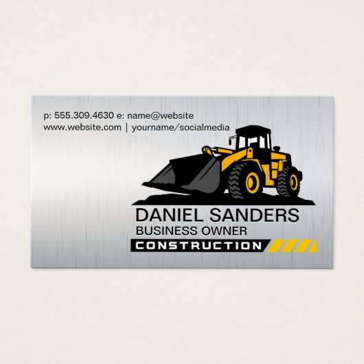 Bouw Zware machines | projectontwikkelaar Visitekaartje (Voorkant)