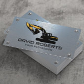 Bouw Zware Materiaalexploitant Blauw Metaal Visitekaartje