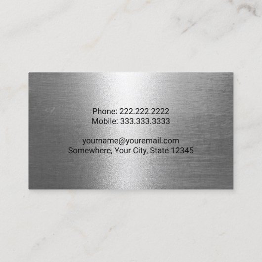 Bouw Zware uitrusting Skid Steer Operator Visitekaartje (Achterkant)