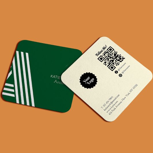 Bouwaannemer Instagram Volg ons QR-code Vierkante Visitekaartje