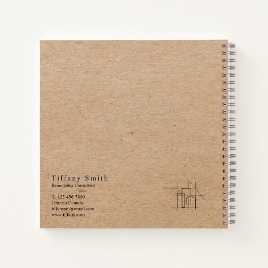 Bouwaannemer Kraft-papier Notitieboek (Achterkant)