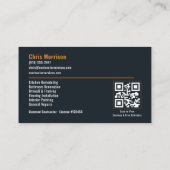 Bouwaannemer QR-code Professional Visitekaartje (Achterkant)