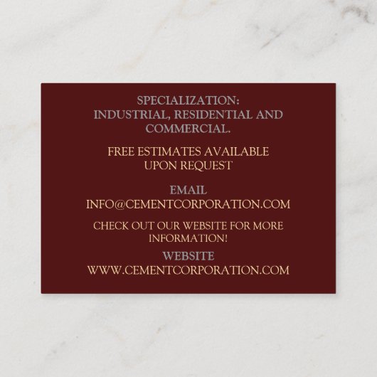 Bouwaannemer verbouwt betoncement visitekaartje (Achterkant)