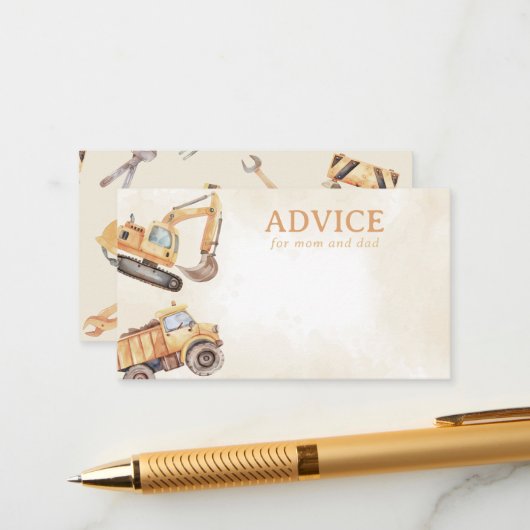 Bouwadvies voor mama en papa informatiekaartje (Voorkant / Achterkant in situ)