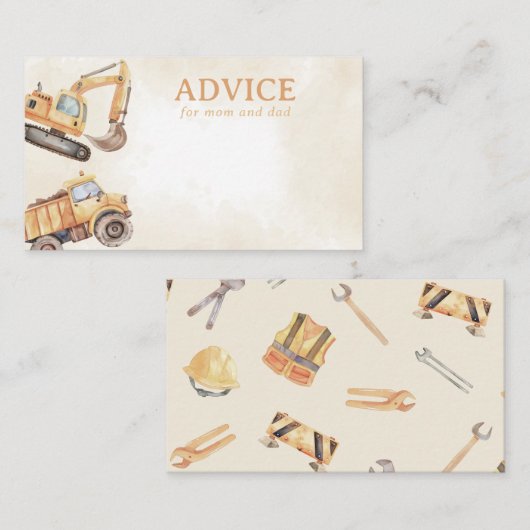 Bouwadvies voor mama en papa informatiekaartje (Voorkant / Achterkant)