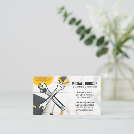 Bouwapparatuur | Handgereedschap voor thuisreparat Visitekaartje (Staand voorkant)