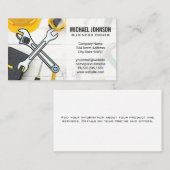 Bouwapparatuur | Handgereedschap voor thuisreparat Visitekaartje (Voorkant / Achterkant)