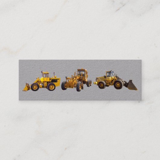 Bouwapparatuurkaart Mini Visitekaartje (Voorkant)