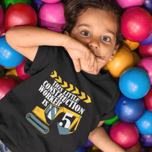 Bouwarbeider 5e verjaardag jongen T-shirt