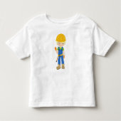 Bouwarbeider, blond haar, leuke jongen, hamer kinder shirts (Voorkant)