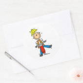 Bouwarbeider met Jack Hammer Stickers (Envelop)